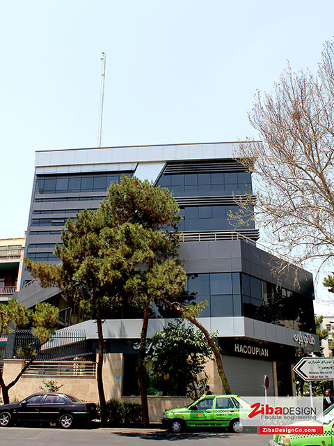 نمای کامپوزیت پروژه روزنامه دنیای اقتصاد