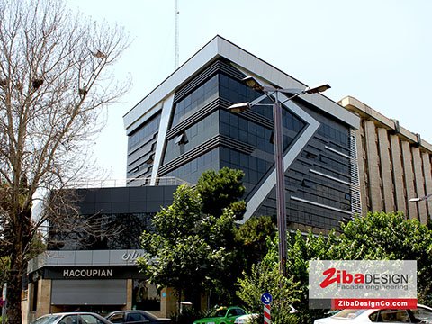 نمای کامپوزیت پروژه روزنامه دنیای اقتصاد