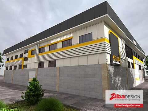 طراحی نمای کارخانه مدرن
