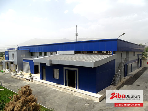 نمای کامپوزیت پروژه داروسازی کوثر