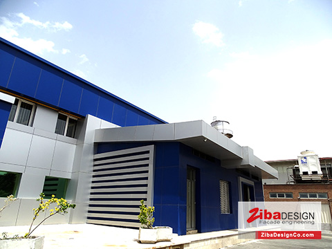 نمای کامپوزیت کارخانه کوثر