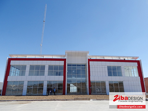 کرتین وال نمای کارخانه