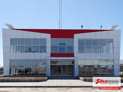 کرتین وال کارخانه مزمز