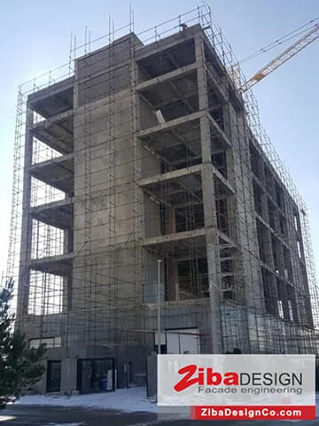 نمای کارخانه opd درحال ساخت